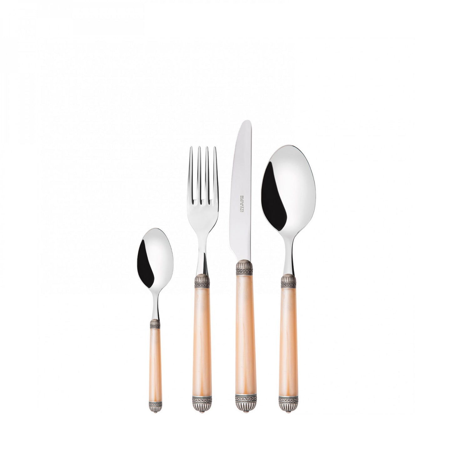 Cubiertos Dorico c/mango marmolado Setx24