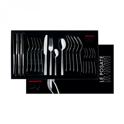 Set x24 Cubiertos Metropolis de Acero